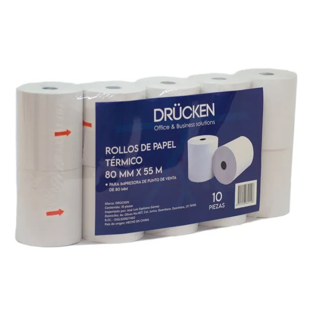 50 Rollos Papel Térmico 80x70 Para Impresora 80mm 55 Mts