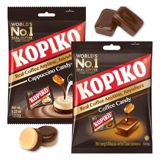 Kit Dois Pacotes Balas Kopiko Café Original & Cappuccino Kit Dois Pacotes Balas Kopiko Café Original & Cappuccino
