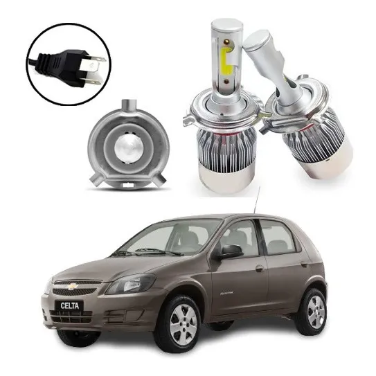 Kit Lâmpadas Led Farol Alto Baixo Celta 2006 2007 2008