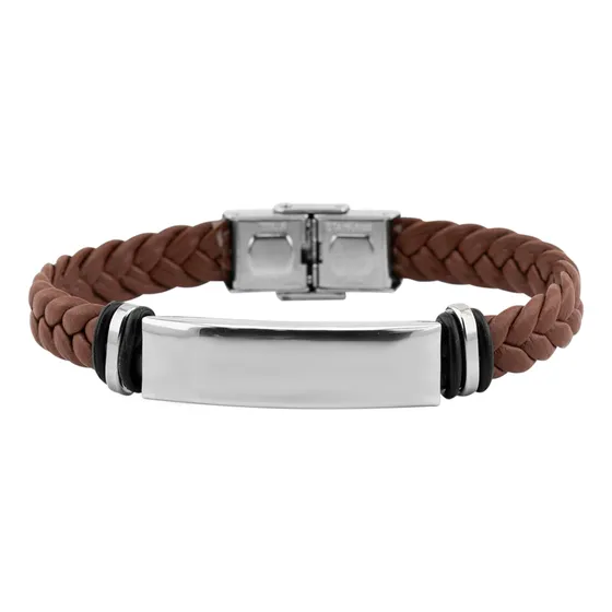 Pulsera Identidad De Acero Con Grabado Personalizado Regalo