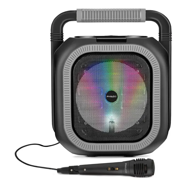 Parlante Karaoke Bt 6.5 Rgb Philco Ne/gris 2000w Color Negro