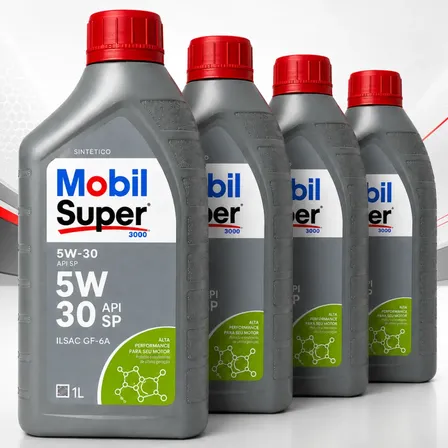Kit 4 Óleo De Motor Mobil Sintético 5w30 Api Sq Ilsac Gf-7a