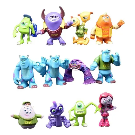 12 Figuras De Monsters University, Adornos Y Juguetes Para N