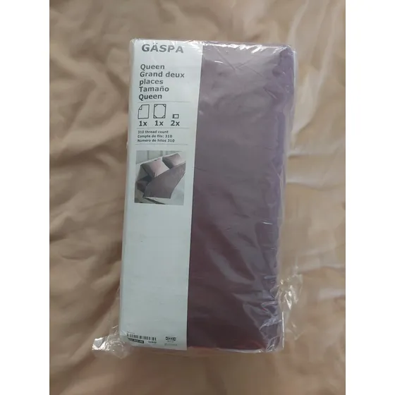 Sabana Queen Ikea Usa 100% Algodon 310 Hilos Violeta Nueva