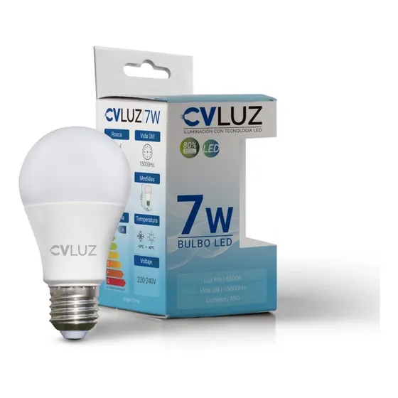 Lámparas Focos Led 7w 220v Luz Fría Rosca E27 Luz Blanca X10
