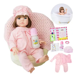 Boneca Bebe Reborn Original Barata Realista + 10 Itens Boneca Bebe Reborn Original Barata Realista + 10 Itens