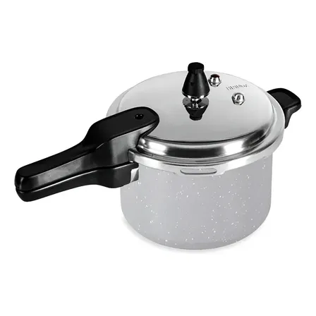 Panela De Pressão Indução Antiaderente Brinox 4,2 Super Gris Cor Cinza