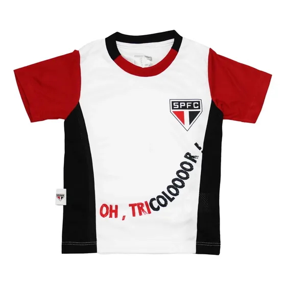 Camisa São Paulo Infantil Oficial 0223 Poliester Revedor