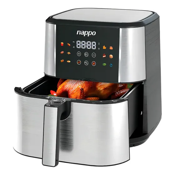 Freidora Sin Aceite Nappo Digital 10l 2100w Acero Inox+pinza | Cuotas sin interés