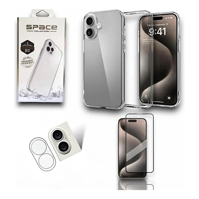 Capinha Para iPhone 16 16plus 16pro 16promax + Kit Películas