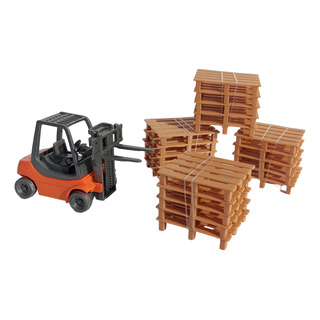Set De Trarimas Y Montacargas Marca New Ray Esc 1:32 Set De Trarimas Y Montacargas Marca New Ray Esc 1:32