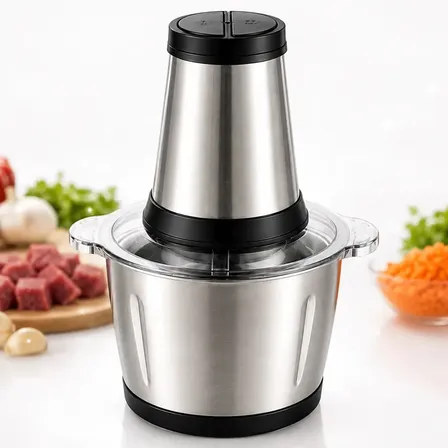 Processador De Alimentos Elétrico 2L Inox Triturador Moedor Picador 400W Multifuncional Cozinha