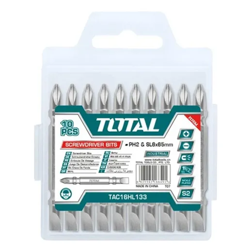 Set 10 Puntas Dobles Para Atornillador Total Tac16hl133