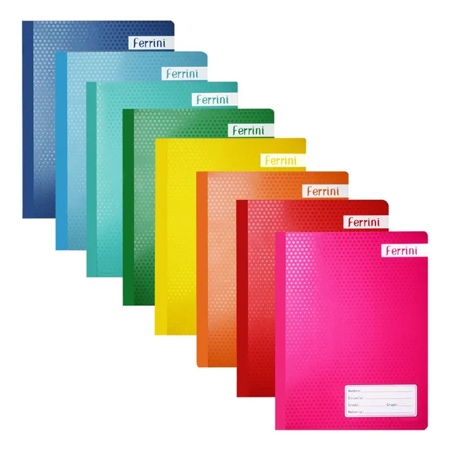 Libretas Profesionales Cosidas Cuaderno Escolar Ferrini 8pza Color Blanco