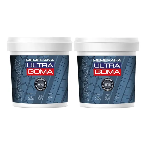 Membrana Impermeabilizante Con Goma De Caucho 18 Kg + 18 Kg. Acabado Mate Color Blanco | Cuotas sin interés
