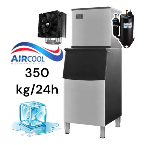 Máquina De Hielo 350 Kg/24 Horas Giovaccino 950 Watts