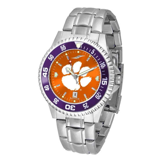 Reloj Suntime Competidor Clemson Tigers Pulsera Acero Inoxid