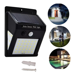 Lampara Solar 40 Leds Detector De Movimiento Con Panel Solar Lampara Solar 40 Leds Detector De Movimiento Con Panel Solar