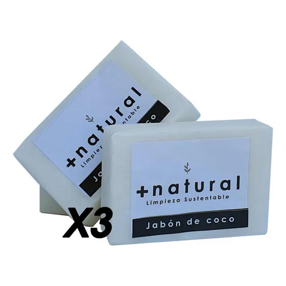Jabon En Pan Vegano 100gr Pack X3 Natural Biodegradable Eco