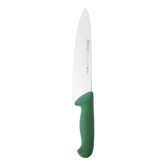 Cuchillo Cocina Medio Golpe Verde 25cm Acero Inoxidable Arcos