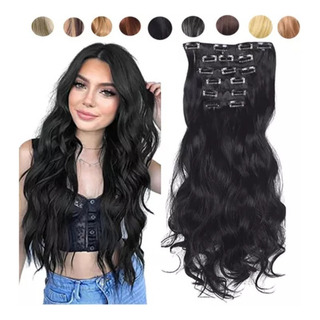 ExtensÔes De Cabelo Com Ondas Sintéticas 6 Peças (senhoras) ExtensÔes De Cabelo Com Ondas Sintéticas 6 Peças (senhoras)