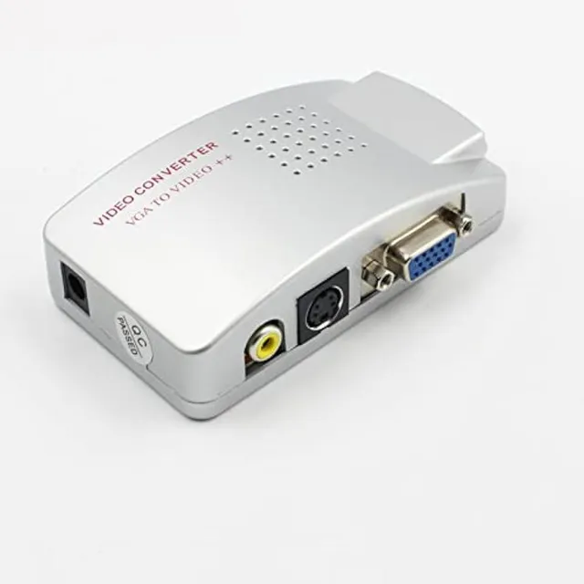 Adaptador Conversor Notebook Vga Tv Rca S-video Video2vga
