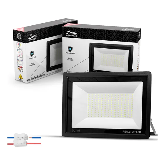 Kit 2 Refletor Super Led 500w Cor Da Luz Branco Frio Holofote 127/220V Ip67 Flex Lumi