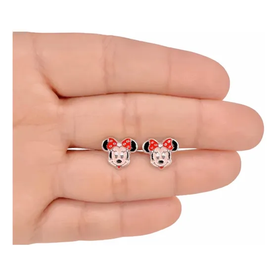 Aro Tope De La Minnie Para Bebé Y Niñas De Plata