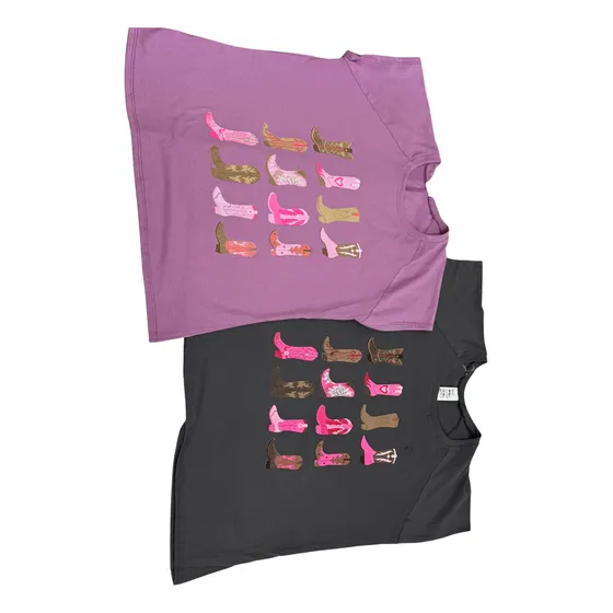 Remera Texana - Algodón Estampado Dama - T/especial
