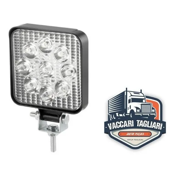 Farol De Milha Troller Pick-up Led Quadrado 27w 