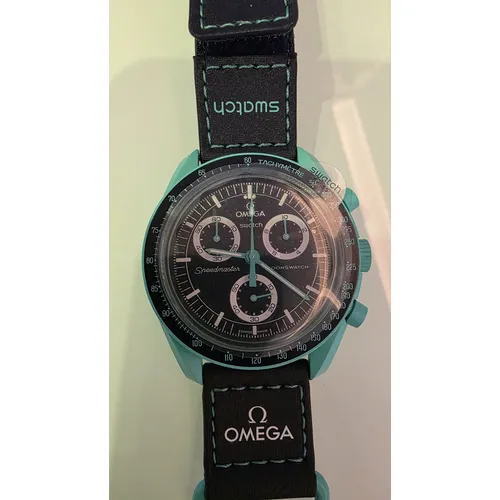 Relógio Omega Swatch Moonswatch Mission To Mercury Cor Da Correia