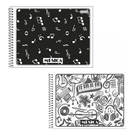 Caderno Espiral Flex Musica 200x140mm 40fls Jandaia