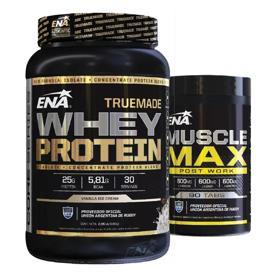 True Made Proteína Ena + Muscle Max Ena Crecimiento Muscular