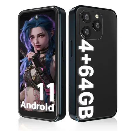 Mini Android 11.0 Hd De 4000 Mah, 3,8 Pulgadas, 4 Gb + 64 Gb, Dual Sim, Negro, Tipo C