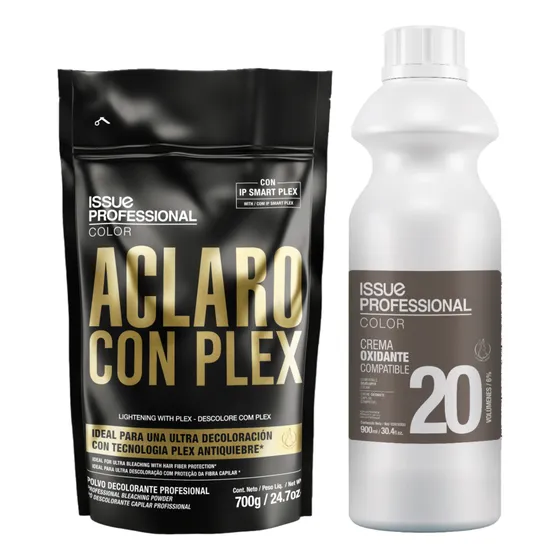 Polvo Decolorante Issue 700g Y Crema Oxidante 20v 900ml