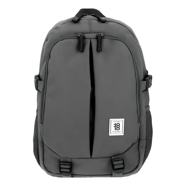 Mochila Chenson Grande Juvenil 1818 Wynn Broche 1865948 Color Gris Diseño De La Tela Liso