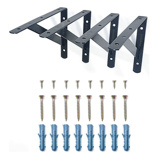4x Mão Francesa 20cm Acompanha Kit De Parafuso E Bucha Preta 4x Mão Francesa 20cm Acompanha Kit De Parafuso E Bucha Preta