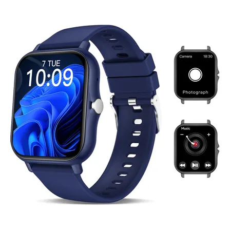 Relojes Inteligentes Mujer Y Hombre, Llamadas Inalámbricas,  Azul