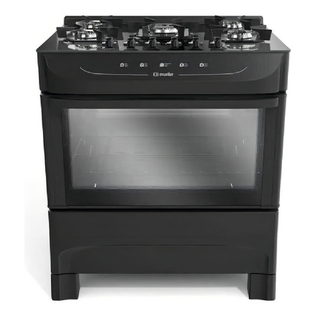 Fogão Mueller Preto 5 Bocas Com Mesa De Vidro Bivolt Mfv5bb 110v/220v Fogão Mueller Preto 5 Bocas Com Mesa De Vidro Bivolt Mfv5bb 110v/220v