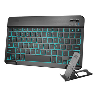 Teclado Bluetooth Iluminado Para Tablet Celular Com Suporte Teclado Bluetooth Iluminado Para Tablet Celular Com Suporte