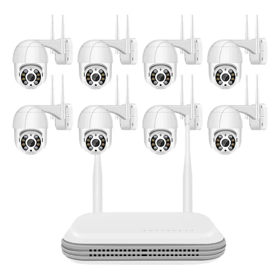 Kit 8 Câmeras Externas/internas Ip Fullhd Nvr 8ch E  Ssd 1tb