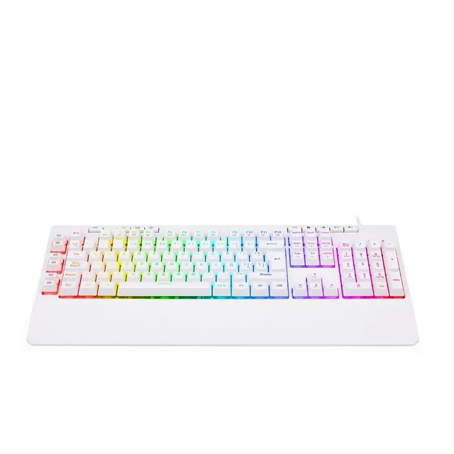 Teclado Gamer Redragon Shiva K512 Rgb Qwerty Blanco Español Latinoamérica