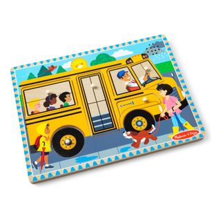 Puzzle De Madera Melissa & Doug The Wheels On The Bus 2+ Yea Puzzle De Madera Melissa & Doug The Wheels On The Bus 2+ Yea