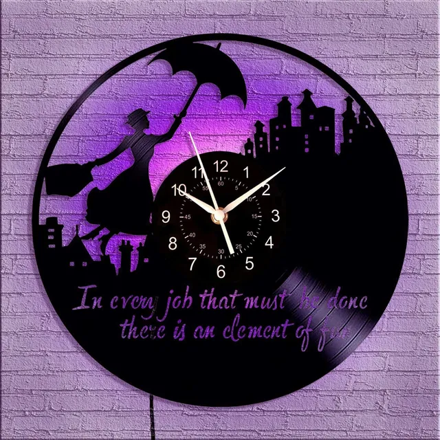 Reloj Pared Disco Vinilo Para Regalar Cada Trabajo Que Debe