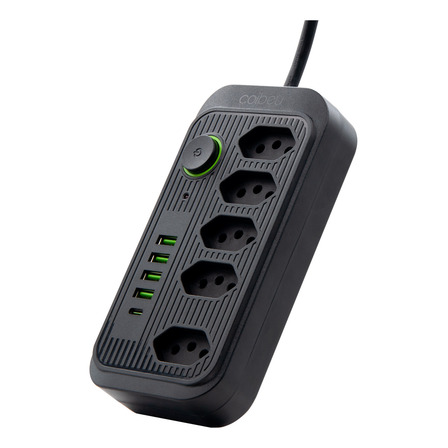 ExtensĂŁo 5 Tomadas E 4 Usb 1 Pd Led Bivolt Power 110v/220v ExtensĂŁo 5 Tomadas E 4 Usb 1 Pd Led Bivolt Power 110v/220v