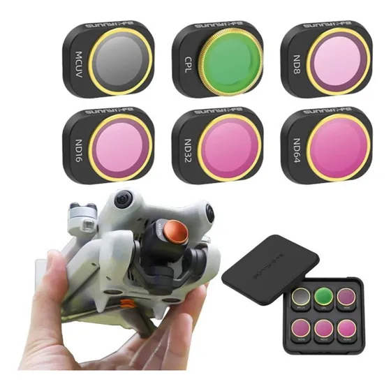 Kit 6 Filtros Para Dji Mini 4 Pro Sunnylife Profissional
