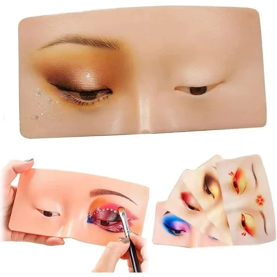Silicone Face Eye Practice Board, Para Practicar Maquillaje