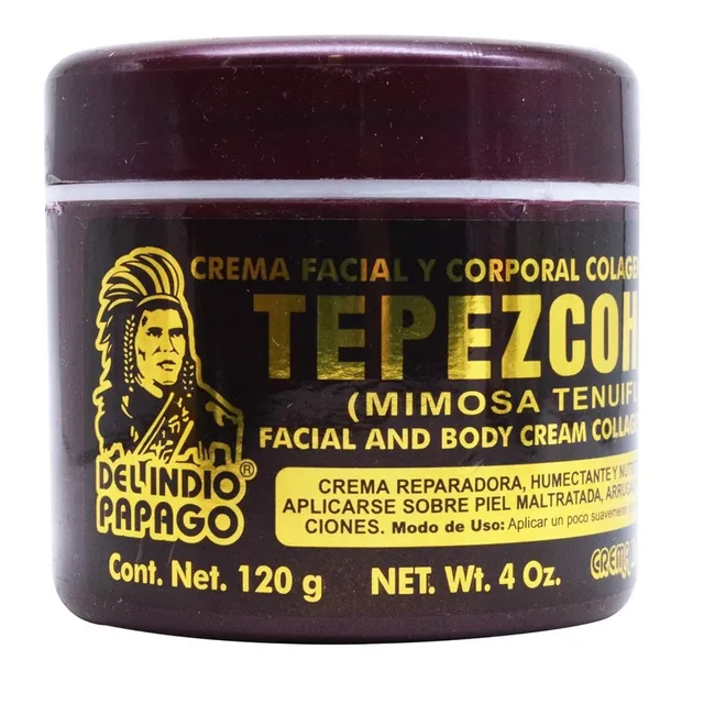 Crema Facial Y Corporal Tepezcohuite 120 G Del Indio Papago Tipo de envase Bote