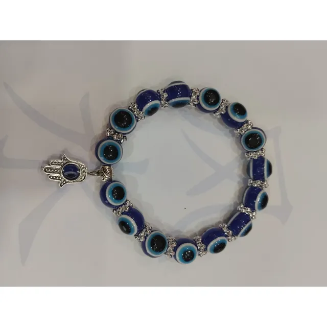 Pulsera Ojo Turco Con Mano (feng Shui)