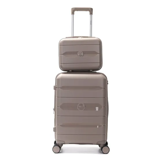 Set Valija Skora 20 Pulgadas Carry On Rigida Con Beauty Case